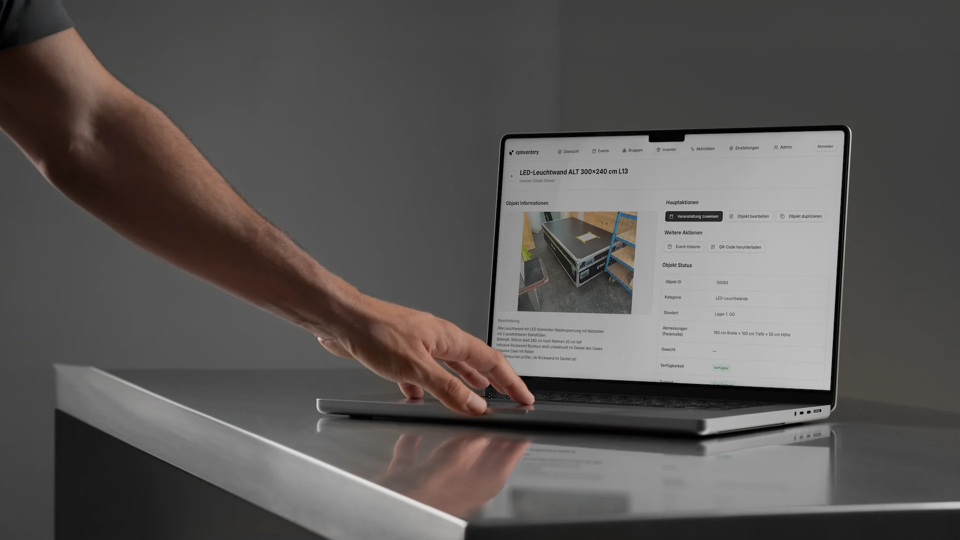 rp Inventory – Plattform für Event- & Messe-Inventar mit QR-basierter Objektverfolgung